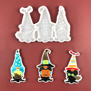 Cadılar bayramı Serisi Gnome Anahtarlık Kolye silikon kalıp DIY Yaratıcı Takı Kolye Aracı Takı yapma malzemeleri