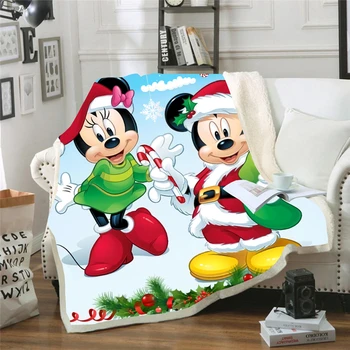 Disney Merry Christmas Battaniye Pazen Mickey Minnie Battaniye Yatak Karikatür Atmak Battaniye Çocuklar Yetişkinler Süslemeleri Hediyeler