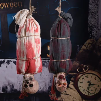 Elektrik Asılı Hayalet Cadılar Bayramı Korku Kanlı İskelet Mumya Kolye Prank Oyuncaklar Perili ev Odası Kaçış Parti Dekorasyon Prop