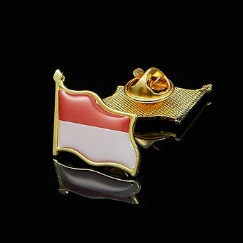 Endonezya Ulusal Bayrak Pin Broş Rozeti Takı W / Kelebek Toka Yaka Pin Şapka Gömlek Pin Kravat Aksesuarları
