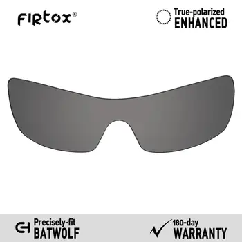 Firtox Gerçek UV400 Polarize Lensler için Yedek-Oakley Batwolf OO9101 Güneş Gözlüğü (Uyumlu Lens) - Siyah