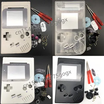 Gameboy GB Oyun Konsolu GBO DMG GBP Tam Set klasik Konut Shell Kılıf Kapak İletken Pedleri Düğmeler Vidalar Ekran