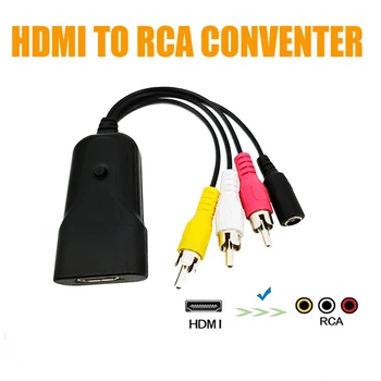 HDMI RCA Kompozit AV Video ses dönüştürücü adaptör desteği NTSC PAL XBOX PS3 PS4 TV STB VHS VCR Kamera DVD