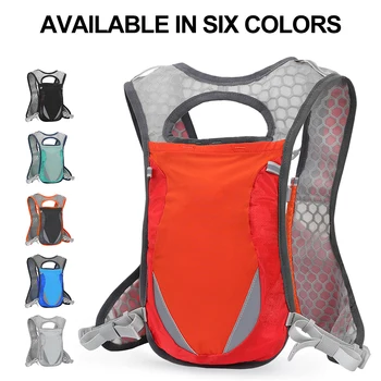 INOXTO-ultra hafif 2 litre sırt çantası, koşu maraton bisiklet sırt çantası su torbası, iki 250ml yumuşak şişe