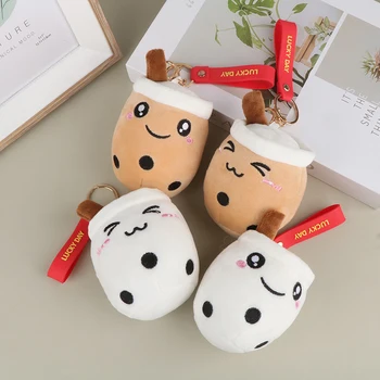 Kawaii Kabarcık Anime çay bardağı Anahtarlık Yumuşak peluş oyuncak Dolması Boba Bebek Güzel Sırt Çantası Dekorasyon Hediye komik doldurulmuş hayvanlar