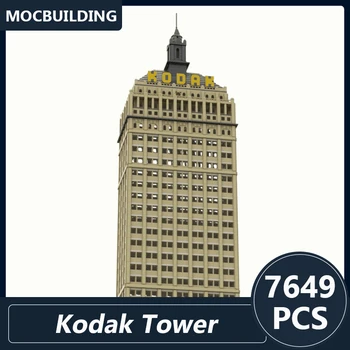 Kodak Kulesi Küresel Genel Merkezi Modeli Moc Yapı Taşları Dıy Monte Tuğla Mimari Serisi Ekran Oyuncaklar Hediyeler 7649 ADET