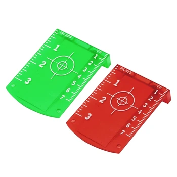 La-ser Hedef Kart Plaka Kırmızı La-ser Seviye Manyetik Zemin hedef plakası Standı ile Mühendislik Plastik Kırmızı / Yeşil