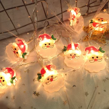 LED Noel Baba Kar Tanesi led ışık Dize Noel Dekorasyon Ev İçin Noel Ağacı Süsleme Navidad Çocuklar Hediye Yeni Yıl