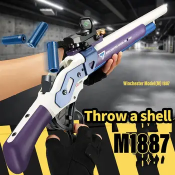 M1887 Silah Airsoft Kabuk Atma yumuşak kurşun Silah Silah Çekim Paintball Traumat Tabanca Makineli Tüfek Oyuncaklar Boys İçin