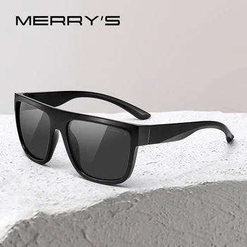 MERRYS tasarım Erkekler Polarize Güneş Gözlüğü Erkek Sürüş Kare Shades Klasik güneş gözlüğü Erkekler Için UV400 S3013