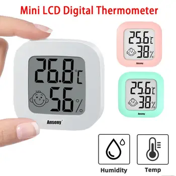 Mini LCD Dijital Termometre Higrometre Kapalı Açık Sıcaklık Ev Higrometre gösterge sensörü Sıcaklık Nem Ölçer Aracı