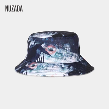 NUZADA Yeni Yaz Balıkçı Şapka Geri Dönüşümlü Kova Şapka Kadın Erkek Sokak Hip Hop kova kapağı Graffiti balıkçı şapkası kolay Paketi