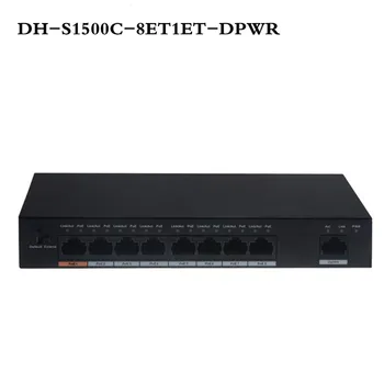 Orijinal Dahua PoE Anahtarı DH-S1500C-8ET1ET-DPWR 8CH Ethernet Güç Anahtarı Desteği 802.3 af 802.3 at POE POE+ Yüksek PoE Güç Logo İle