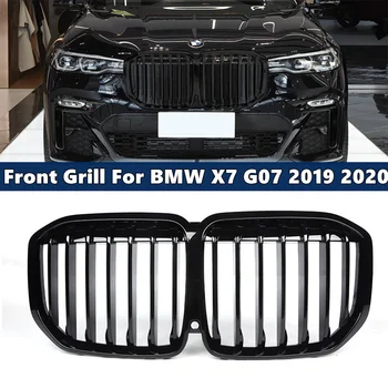 Parlak Siyah araç ön ızgaraları Yarış Grill İçin BMW X7 G07 2019 2020 M Güç Performansı Araba Aksesuarları