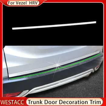 Paslanmaz Çelik Araba Arka Bagaj Kapağı Dekorasyon Kapak Sticker Şerit Trim Honda HRV için HR-V Vezel 2014-2020 Aksesuarları