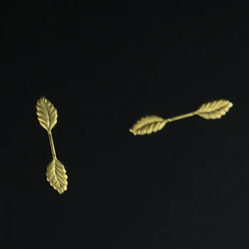 Pirinç 34.5 * 6.8 * 1mm minimalist gözeneksiz yaprak firkete takı aksesuarları DIY el yapımı malzemeler