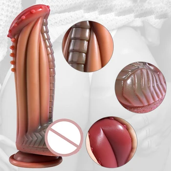 Silikon Yapay Penis Büyük Dick Hayvan Didlo Kadın Canavar Seks Oyuncakları Büyük Penis Vajina Orgazm Kabartma Aracı Yetişkin Seksi Ürünler At Pene