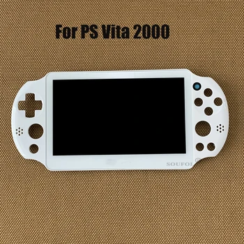 Sony PSV 2000 için Orijinal dokunmatik LCD ekran Ekran Ekran Meclisi için Tam Çerçeve ile PS VİTA 2000 Oyun Konsolu Onarım Parçaları