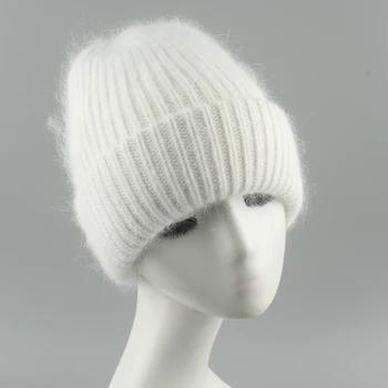 Sıcak Satış Kış Şapka Gerçek Tavşan Kürk Kış Şapka Kadınlar İçin Moda Sıcak bere şapka Kadın Kadın Üç Kat Kalın Şapka
