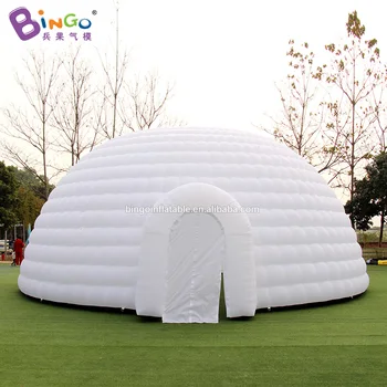 Ticari şişme Kubbe Kamp Çadırı Dış Dekorasyon / Reklam Etkinliği Kullanımı Dev Şişirilmiş Beyaz Düğün İglo Oyuncaklar