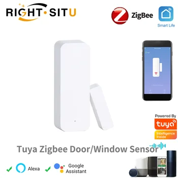 Tuya Zigbee Kapı Sensörü Akıllı Ev Otomasyonu için Uzaktan Kumanda Alexa Google Ev ile Çalışmak Zigbee Ağ Geçidi Gerekli