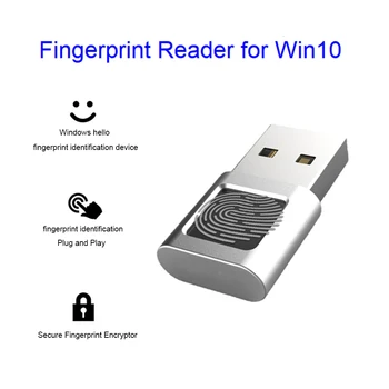 USB Parmak İzi Okuyucu Modülü Şifre-Ücretsiz Metal Biyometrik Tarayıcı Asma Kilit Taşınabilir Kilidini Modülü Dizüstü PC için Windows 8/10 / 11