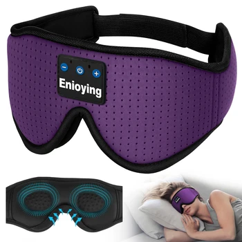 Uyku Maskesi Kulaklıklar 3D Nefes Akıllı Uyku Kulaklıklar Bluetooth 5.2 Göz Maskesi W/Otomatik Kapanma Zamanlayıcısı Müzik Kulaklık Uyku Maskesi