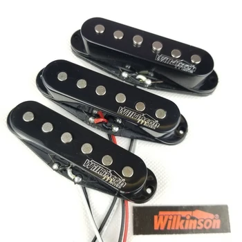 Wilkinson Elektro Gitar Manyetikler Lıc Vintage Ses Tek Bobin Manyetikler ST Gitar Siyah 1 takım WOVS