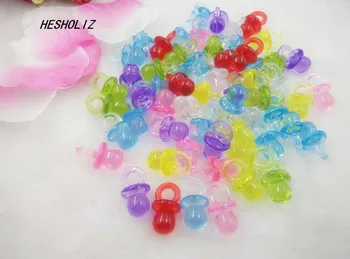 Yeni 100 Adet Mini Emzikler Bebek Duş Favor Mix Renk çocuk Dekorasyon Parti Süslemeleri Emzikler Malzemeleri Parti İçin