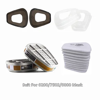 Yeni 6001 Filtreleme Kartuşu 5N11 Pamuk Filtreler Set Değiştirilebilir İçin 6200/7502/6800 Maske kimyasal respiratörü Püskürtme Boyama