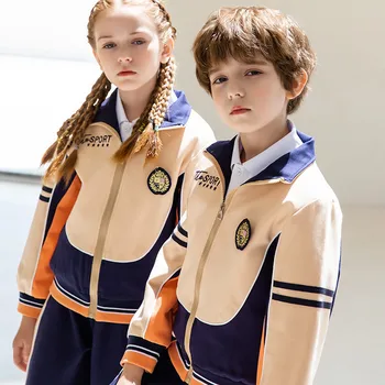 Yeni Bahar Sonbahar okul üniforması Ilköğretim ve Ortaokul Öğrencileri Üniformaları Anaokulu Giysileri Spor günlük giysi