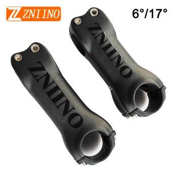 ZNIINO hiçbir logo kök 31.8 mm 6/17 Derece Yol / MTB tam Karbon fiber Kaynaklanıyor Bisiklet Parçaları 70/80/90/100/110/120/130 bisiklet gövdesi siyah