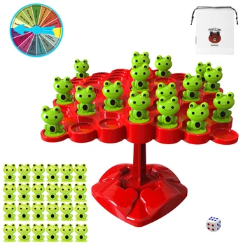 Üst-Alt İnteraktif Masaüstü Entelektüel Oyuncaklar Komik Parti Oyun Öğrenme Montessori Kurbağa Denge Ağaç Eğitim Eğlence Çocuklar 